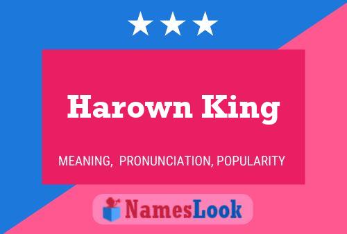 ملصق اسم Harown King