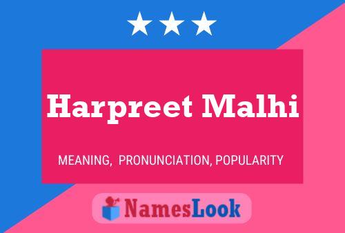 ملصق اسم Harpreet Malhi