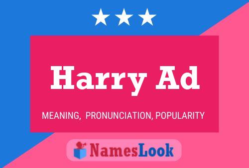 ملصق اسم Harry Ad