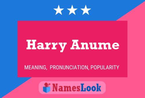 ملصق اسم Harry Anume