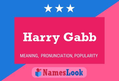 ملصق اسم Harry Gabb