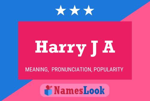 ملصق اسم Harry J A