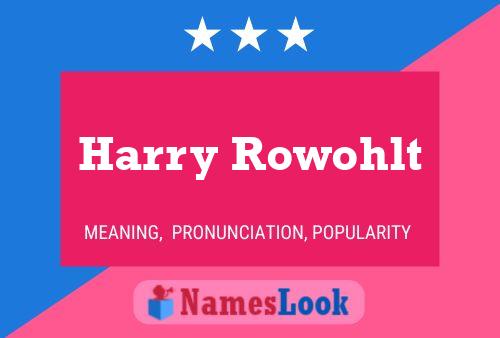 ملصق اسم Harry Rowohlt