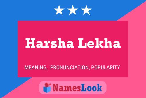 ملصق اسم Harsha Lekha