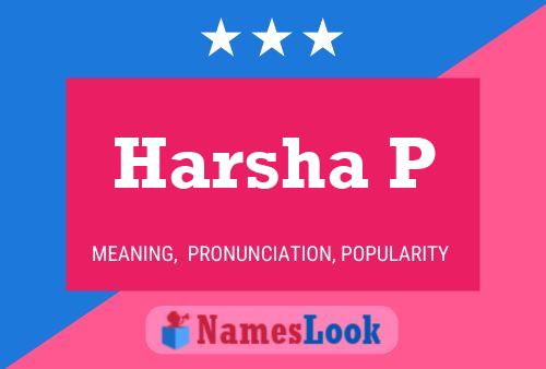 ملصق اسم Harsha P