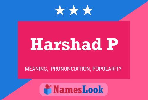 ملصق اسم Harshad P