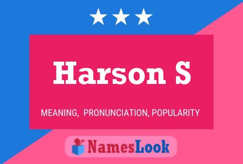 ملصق اسم Harson S