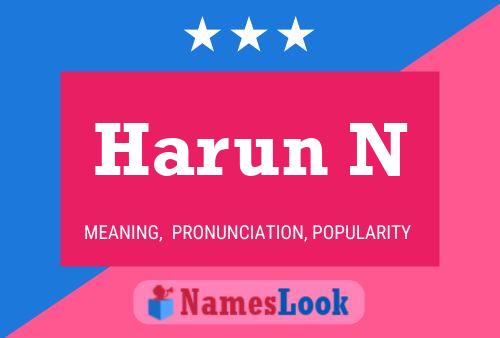 ملصق اسم Harun N