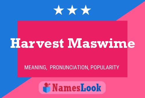 ملصق اسم Harvest Maswime