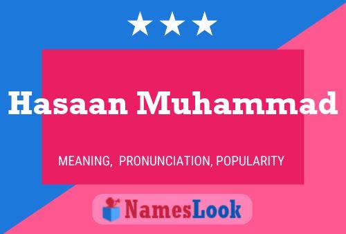 ملصق اسم Hasaan Muhammad