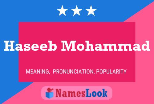 ملصق اسم Haseeb Mohammad