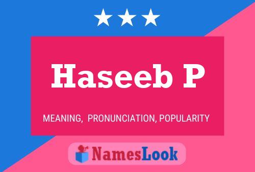 ملصق اسم Haseeb P