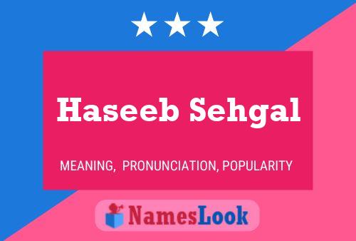 ملصق اسم Haseeb Sehgal