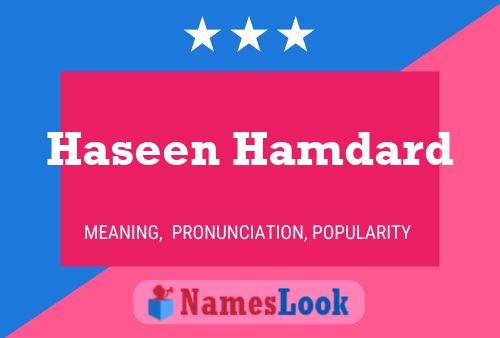 ملصق اسم Haseen Hamdard