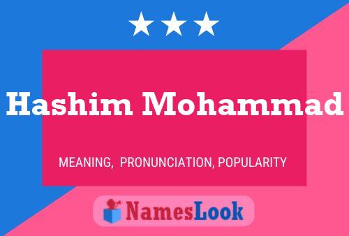 ملصق اسم Hashim Mohammad