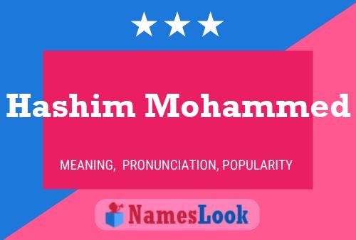 ملصق اسم Hashim Mohammed