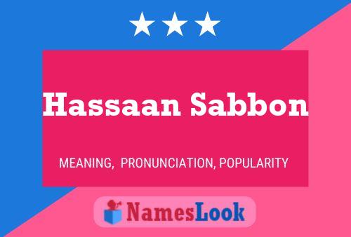 ملصق اسم Hassaan Sabbon