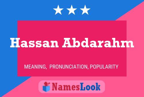 ملصق اسم Hassan Abdarahm