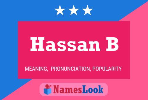 ملصق اسم Hassan B