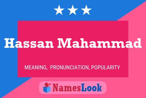 ملصق اسم Hassan Mahammad