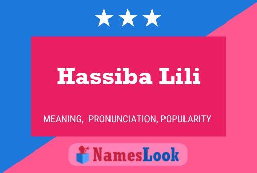 ملصق اسم Hassiba Lili