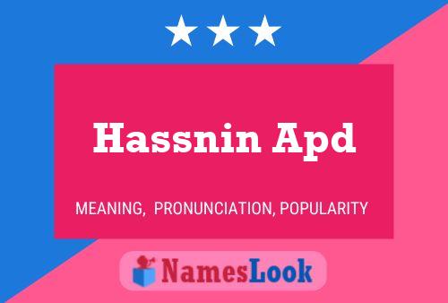 ملصق اسم Hassnin Apd