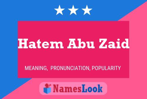 ملصق اسم Hatem Abu Zaid