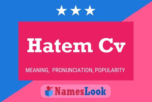 ملصق اسم Hatem Cv