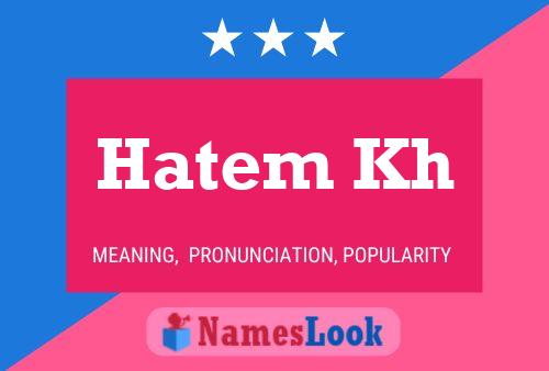 ملصق اسم Hatem Kh