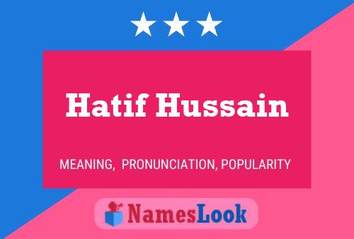 ملصق اسم Hatif Hussain