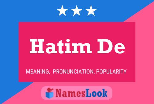 ملصق اسم Hatim De