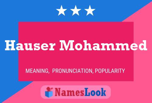 ملصق اسم Hauser Mohammed