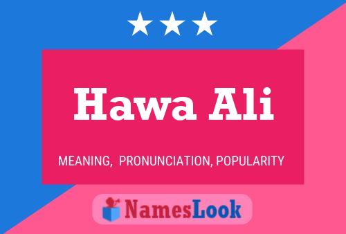 ملصق اسم Hawa Ali