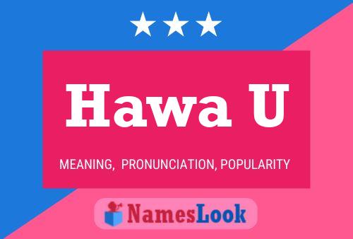 ملصق اسم Hawa U