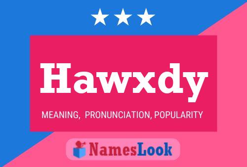 ملصق اسم Hawxdy