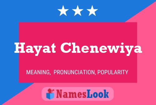 ملصق اسم Hayat Chenewiya