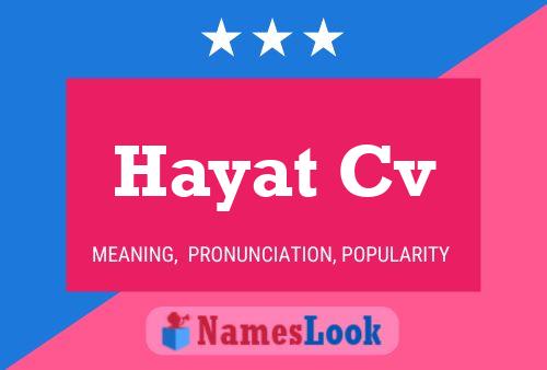 ملصق اسم Hayat Cv