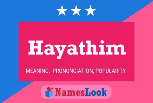 ملصق اسم Hayathim