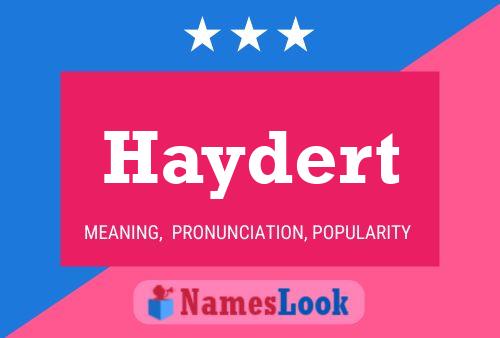 ملصق اسم Haydert