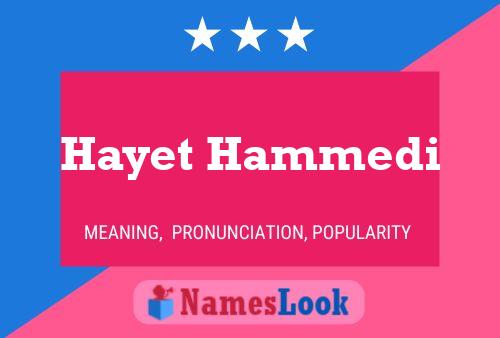 ملصق اسم Hayet Hammedi