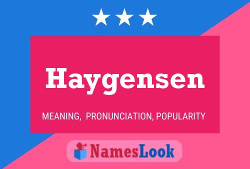 ملصق اسم Haygensen