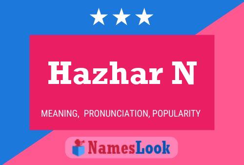 ملصق اسم Hazhar N