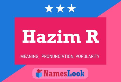 ملصق اسم Hazim R