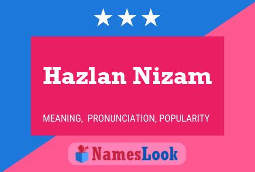 ملصق اسم Hazlan Nizam