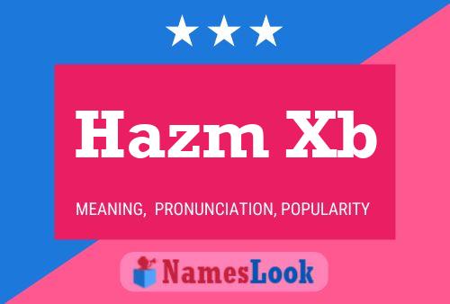 ملصق اسم Hazm Xb