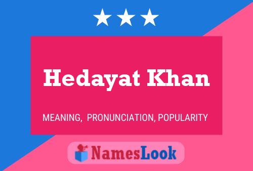 ملصق اسم Hedayat Khan