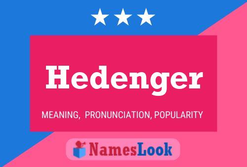 ملصق اسم Hedenger