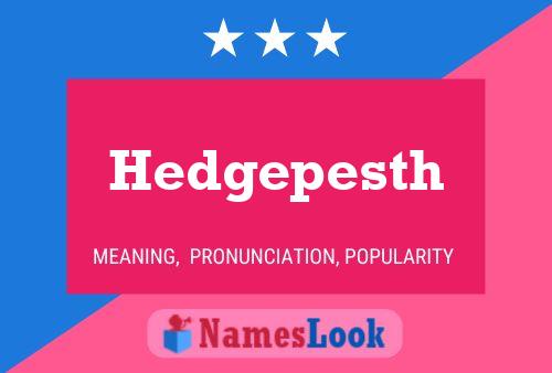 ملصق اسم Hedgepesth