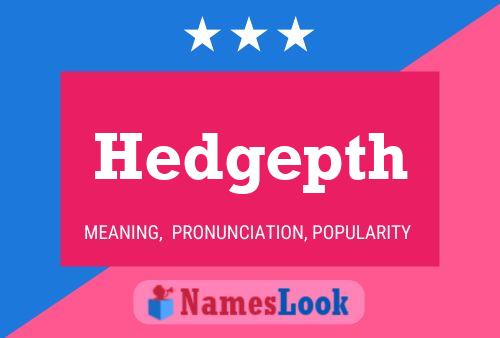 ملصق اسم Hedgepth