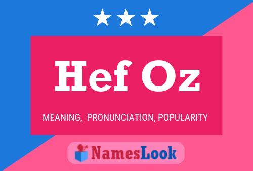 ملصق اسم Hef Oz